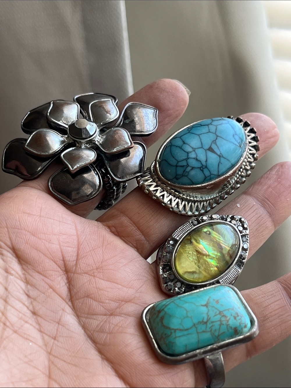 Four old rings